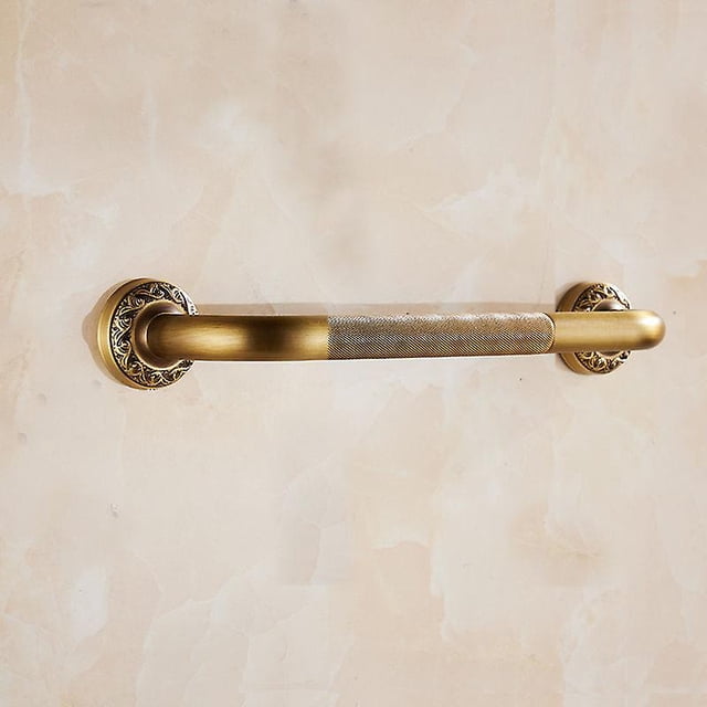 Barra de Apoyo para Baño para Discapacitados, Barra de Apoyo de Seguridad Barra de Apoyo Multifunción para Inodoro de Baño, Cobre de 34 cm, Latón