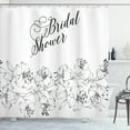 thumbnail image 1 of Ambesonne Romantic Shower Curtain, Bride Party Flowers, 69"Wx70"L, Black and White, 1 of 3