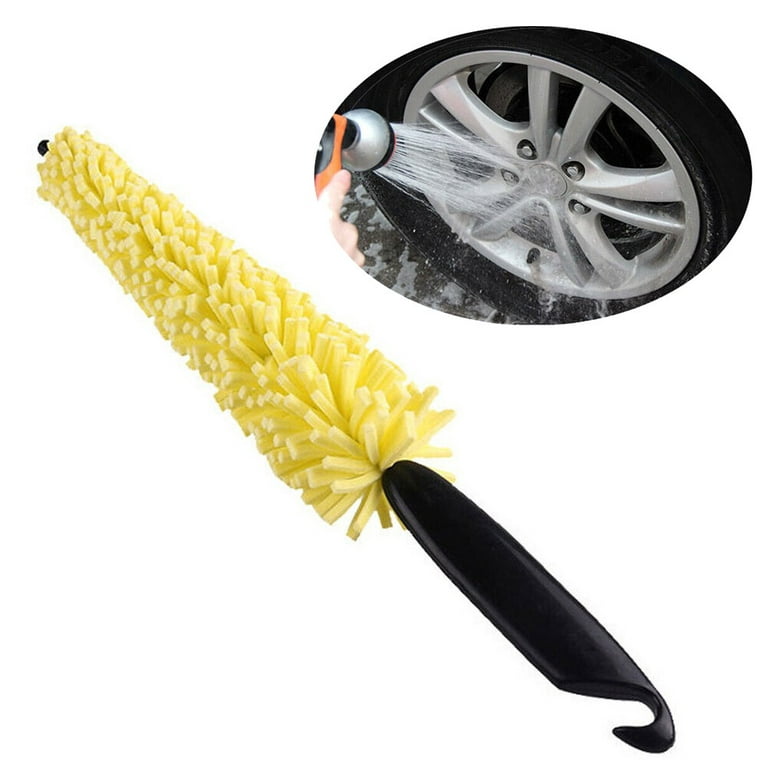 Sufanic 1x Yellow Sponge Car Auto Wheel Hub Brush Tire Tyre Rim Cleaner Tool Accessories