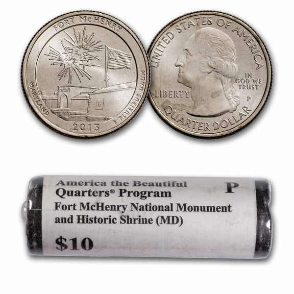 2013-P ATB Quarter Ft. McHenry National Monument 40-Coin Roll BU