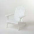Milan Outdoor Rustic Acacia Wood Folding Adirondack Chair, White
