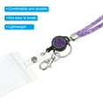 thumbnail image 4 of Uxcell Rhinestone Lanyard Crystal Retractable Keys Strap Keychain Purple 1 Set, 4 of 6