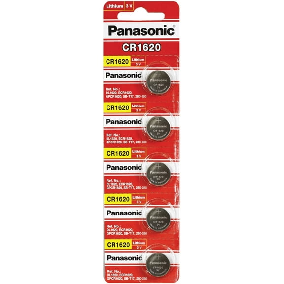 Panasonic CR1620 3 Volt Lithium Coin Battery (Pack of 100)