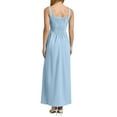 thumbnail image 7 of Htigea Summer Maxi Dress for Women Sleeveless Square Neck Tank Dress Elegant Pleated Flowy Holiday Party Dresses Light Blue,S, 7 of 7