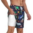 thumbnail image 3 of Goofa The Underwater World Printed Men's Swim Trunks Board Shorts Quick Dry Mens Swimming Trunks with Compression Liner,Breathable Fit Hawaii Beach Shorts-X-Large, 3 of 9