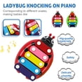 thumbnail image 2 of Amerteer Ladybug Knocking On Piano Toys Baby Child Kid 5-Note Knocking Xylophone Musical Toys Wisdom Development Beetle Early Education Musical Instrument Beetle, 2 of 6