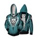 thumbnail image 2 of Sudadera con capucha de dibujos animados para hombre, con cremallera y estampado digital, de manga larga, popular para jóvenes, 2 of 5