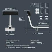 KFFKFF Nautical Trailer Aid, 27.6” Versatile Modifiable Bunk Guide-Ons, Duo of Sturdy Steel Reinforcement Rods, Solid Roller Guide, Appropriate for Ski Vessels, Angling Vessels, or Sailing Vessels 20