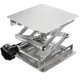 thumbnail image 1 of Plataforma elevadora de tijera de gato de laboratorio de acero inoxidable de 200 x 200 mm, rango de altura de elevación expandible de 75 mm a 260 mm, mesa elevadora de tijera de 10 kg de pes, 1 of 5