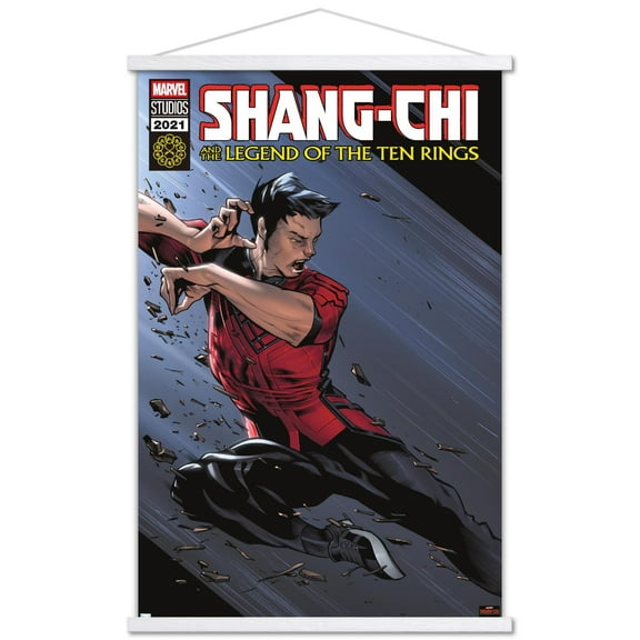Marvel Shang-Chi and the Legend of the Ten Rings - Attack Wall Poster with Wooden Magnetic Frame, 22.375" x 34"