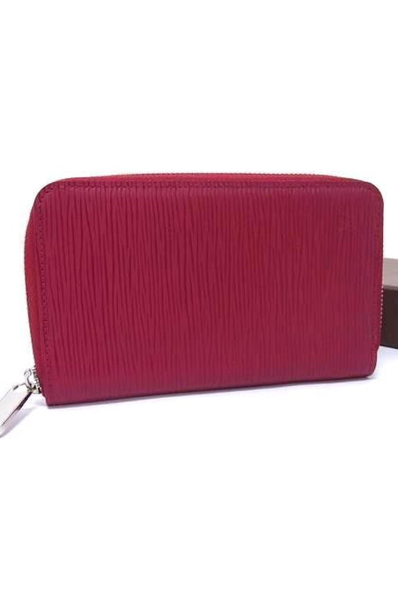 Pre-Owned LOUIS VUITTON Zippy Compact Wallet M60424 Fuchsia (Wine Red) Epi Leather Women's...