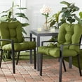 thumbnail image 2 of Greendale Home Fashions Hunter Green Outdoor Dining Chair Cushion (2-Pack), 2 of 8