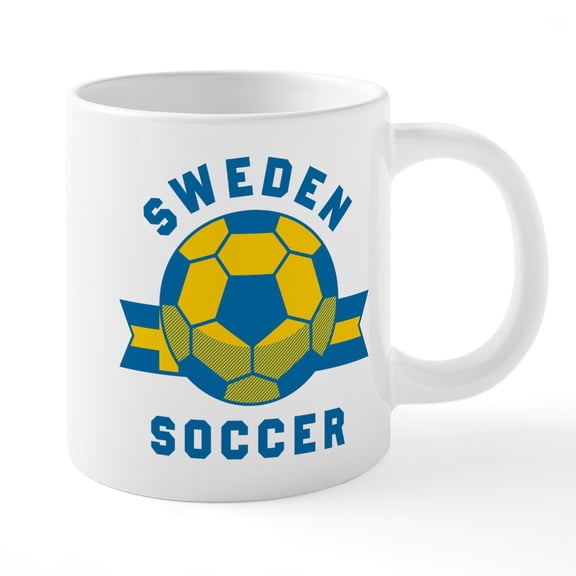 CafePress - Sweden Soccer Mugs - 20 Oz White Ceramic Mega Mug