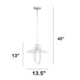thumbnail image 4 of Lalia Home Iron 1 Light Elongated Pendant in White, 4 of 11
