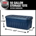 Rubbermaid Roughneck Storage Totes 50 Gal, Large Durable Stackable