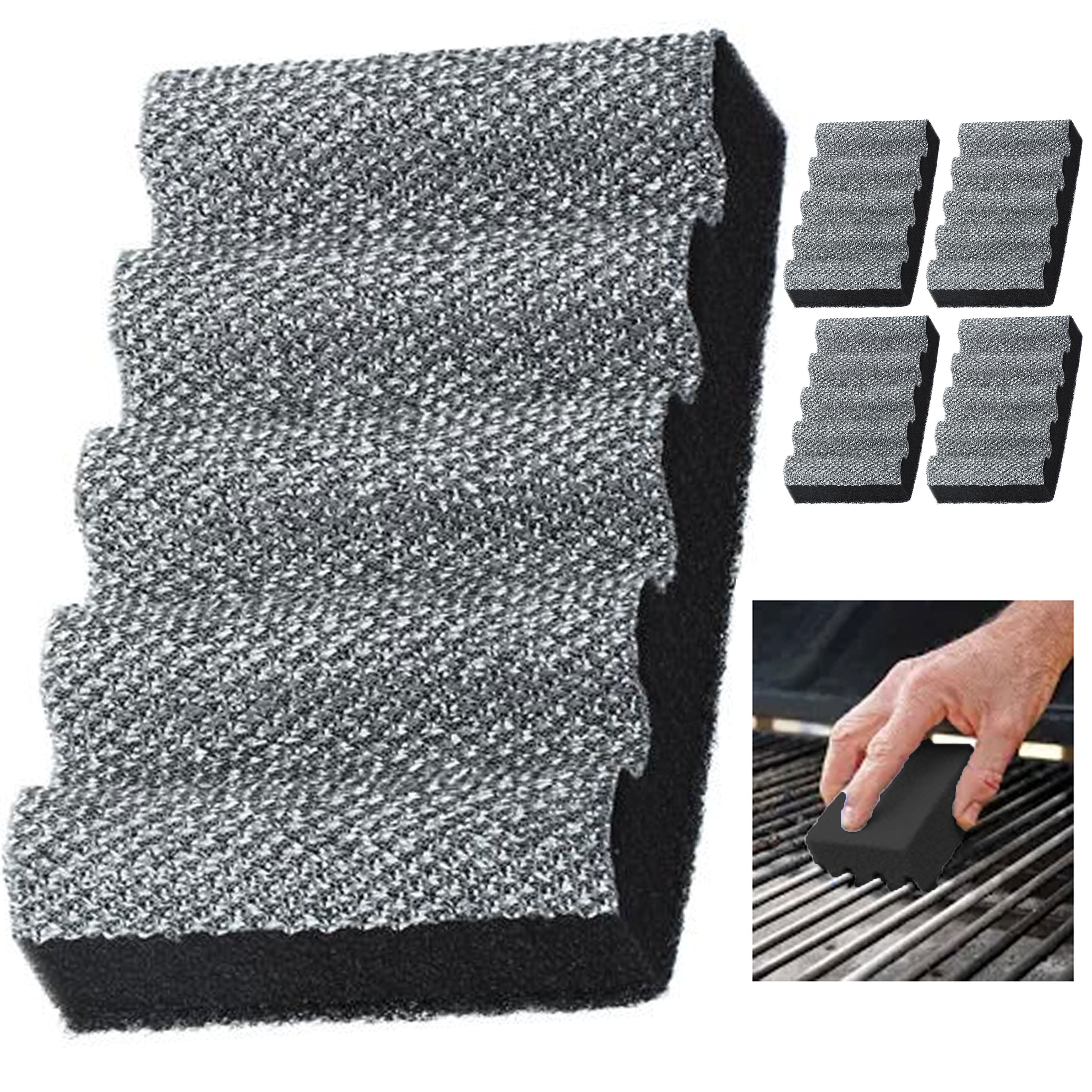 5 Restaurant Grade Griddle Cleaning Pads Sponge Scouring Metal Grill