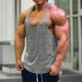 thumbnail image 3 of Ambiloof Men's Bodybuilding Stringer Tank Tops Y-Back Gym Fitness Workout Training Running T-Shirts Athletic Quick Dry Top, 3 of 7