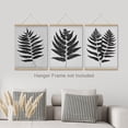thumbnail image 3 of PixonSign Adhesive Canvas Print Wall Art Set - Monochrome Fern Leaf Silhouette Botanical Poster Art - Set of 3 Nature Wilderness Leaves Plants Prints Wall Décor for Living Room - 8"x10", 3 of 5