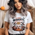 thumbnail image 2 of Spooky Coffee Club Skeleton T-Shirt | The Most Wonderful Time of The Year Halloween Tee, Black, Size M, 2 of 6