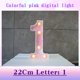thumbnail image 1 of Xihbxyly Lámpara Led Colorida con Letras Decorativas Portátiles, Luz Led de Subtítulos Moderna, Decoración para Fiestas En Casa, Ambiente Romántico y Cálido, Material Abs+Pp, Funciona con Pilas., 1 of 4