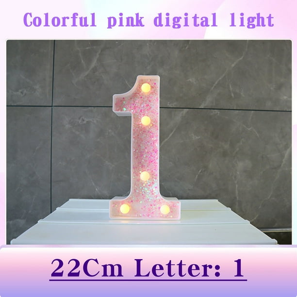 Xihbxyly Lámpara Led Colorida con Letras Decorativas Portátiles, Luz Led de Subtítulos Moderna, Decoración para Fiestas En Casa, Ambiente Romántico y Cálido, Material Abs+Pp, Funciona con Pilas.