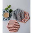 thumbnail image 3 of 6 Pieces of Coasters Retro Coasters Geometric Silicone Coasters Non-Slip Coasters Coasters (2 Types), 3 of 5