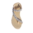 thumbnail image 2 of Xunlbb Women's Sandals Water Diamond Flat Sandals Summer Beach Sandals Fashion Versatile Sparkling Style Women's Fashion Shoes Up to 60% Off, 2 of 5