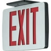 PEALE-DR-EM-16-Progress Commercial Lighting-11.6 Inch 1W LED Double Sided Exit/Emergency Sign Light-White Finish-Red Secondary Finish