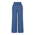 thumbnail image 3 of snilers Wide Leg Pants Woman Elastic High Waist Tummy Control Dress Pants Solid Color Trendy Palazzo Pants Relaxed Fit Baggy Trousers, 3 of 3