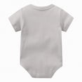 thumbnail image 4 of TOWED22 Infant Romper Solid Color One Piece Onesie Short Sleeve Summer Clothes for 0~12M Baby Light Gray,0-3 M, 4 of 4