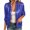Blue, variant on Women's Sequin Bomber Jacket, Zip Up Stand Collar Long Sleeve Glitter Fashion Party Outerwear Gold M