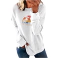 thumbnail image 2 of 2023 Mode pour Femmes Sweatshirt 50% de Réduction Mode Women Casual Imprimé Col Rond Long Sleeve Pullover Tops, 2 of 6