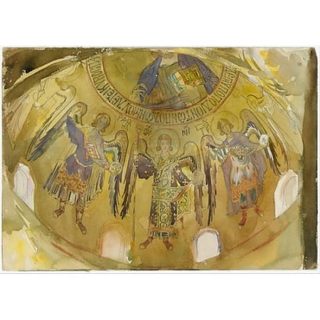 Angels Mosaic Palatine Chapel Palermo Poster Print by John Singer Sargent - American Florence 1856 - 1925 London - 18 x 24