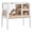 Gray, variant on Wooden Guinea Pig Cage Indoor with Stand, 38" 2-Story Rabbit Hutch w/Ramp & Hideout, Clear Vision, Leak-Proof Pull-Out Tray, Lockable Door, Bunny Hamster Habitat