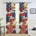 thumbnail image 5 of American Flag Stars Blackout Curtain Panels Drapes Privacy Assured with Light Filtering Curtains for Living room Bedroom Bathroom Window, 5 of 6