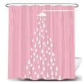 thumbnail image 2 of Pink and White Shower Curtain, Funny Modern Abstract Polka Dot Fabric Shower Curtains Set for Kids Boys Girls Bathroom Decorative, Cute Fun Simple Restroom Decor Accessories with Hooks 72X84 Inch, 2 of 7