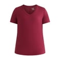 thumbnail image 5 of Time and Tru Women's V-Neck Tunic Tee with Short Sleeves, Sizes XS-XXXL, 5 of 5