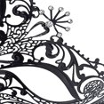 thumbnail image 5 of Máscara de mascarada de filigrana de metal de diamante de estilo veneciano, mascarada de fiesta de Halloween negra Sincero Electrónica, 5 of 5