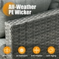 thumbnail image 6 of Toject 10 Pieces Outdoor Paito Furniture Set, Outdoor Conversation Sets with Swivel Chairs and Fire Pit Wicker Outside Furniture for Graden Balcony (Dark Gray), 6 of 8
