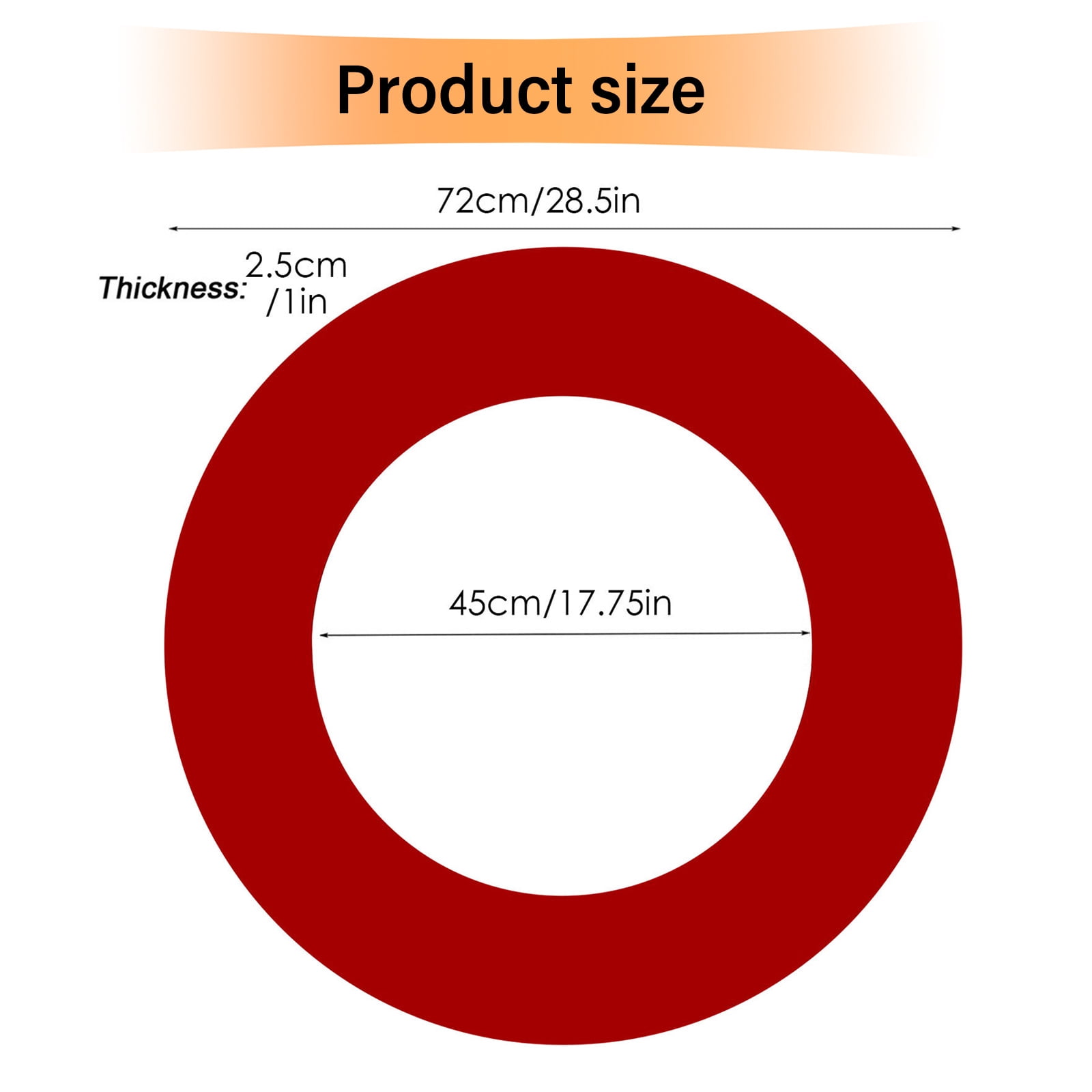 FEAMOS Round Darts Board Surround Rings Dartboards Wall Protector Wall Protections Dartboards Backboard for Homes Playrooms