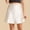 1-Beige, variant on Shorts for Women Faux Leather Skorts High Waisted Pu Leather Shorts Elastic Waist Ruched Wrap Skorts Skirts Black L