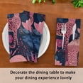 thumbnail image 6 of 6 Pack 20'' x20" Satin Table Napkins Dinner Napkins for wedding Party Decoration events Flamingos and Leopard Print, 6 of 6