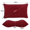 thumbnail image 3 of 2 x rose red Inflatable Pillow Camping Travel Soft Blow-Up, 3 of 5