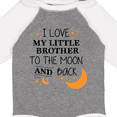 thumbnail image 4 of Inktastic I Love My Little Brother to the Moon and Back Boys or Girls Long Sleeve Baby Bodysuit, 4 of 5