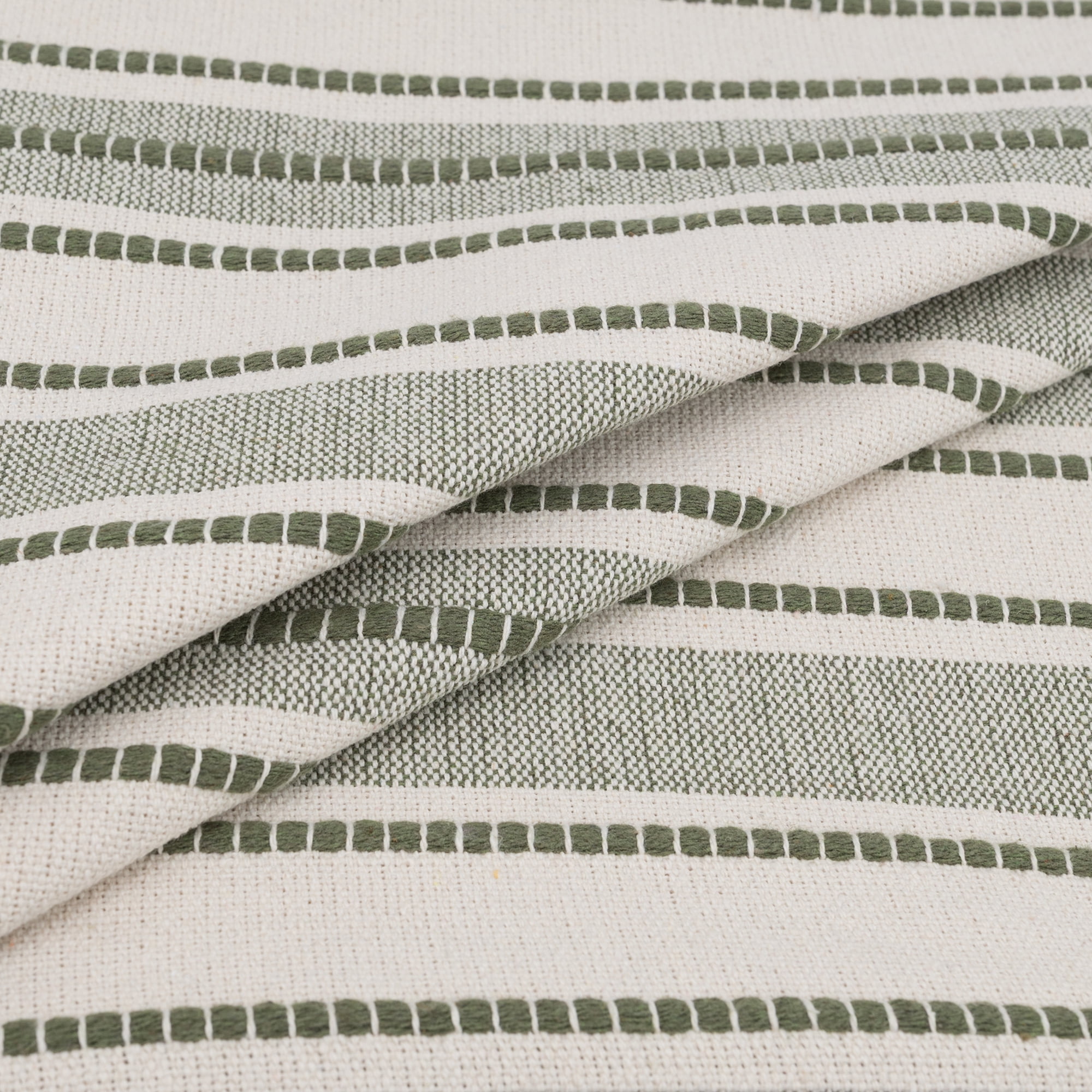 Unique Bargains Boho Stripe Throw Pillow Covers 2 Pack Tassel Cushion Cases Green 18"x18"