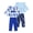 Blue, variant on 12 Months Baby Girls Clothes 18 Months Girl 2 Pack Outfits Set Toddler Girl Long Sleeve Top Pants 4PCS Clothing Set Purple