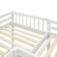 thumbnail image 4 of Euroco Twin Size L-Shaped Wood Loft Bed with Built-in Desk, Kids & Teens, White, 4 of 14
