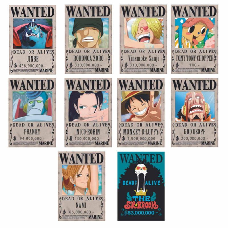 Pwfe 10pcs Set One Piece Wanted Posters 28 5cm 19 5cm Luffy 1 5 Billion Anime Posters One Piece Walmart Com Pwfe 10pcs Set One Piece Wanted Posters 28 5cm 19 5cm Luffy 1 5 Billion Anime Posters One Piece Walmart Com