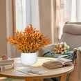 thumbnail image 5 of 9.44" Fall Artificial Potted Plants, Mini Simulation Potted Plants Fake Green Plants Decoration Thanksgiving Plants Indoor for Office Desk(A), 5 of 7