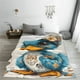 thumbnail image 5 of Balery Cute Sunflower Blue Duck Manta de Felpa Suave y Acogedora – Cobija de Franela Aterciopelada para Cama, Lavable y Cálida para Sofá, Mascotas, Transpirable-80"x60", 5 of 7